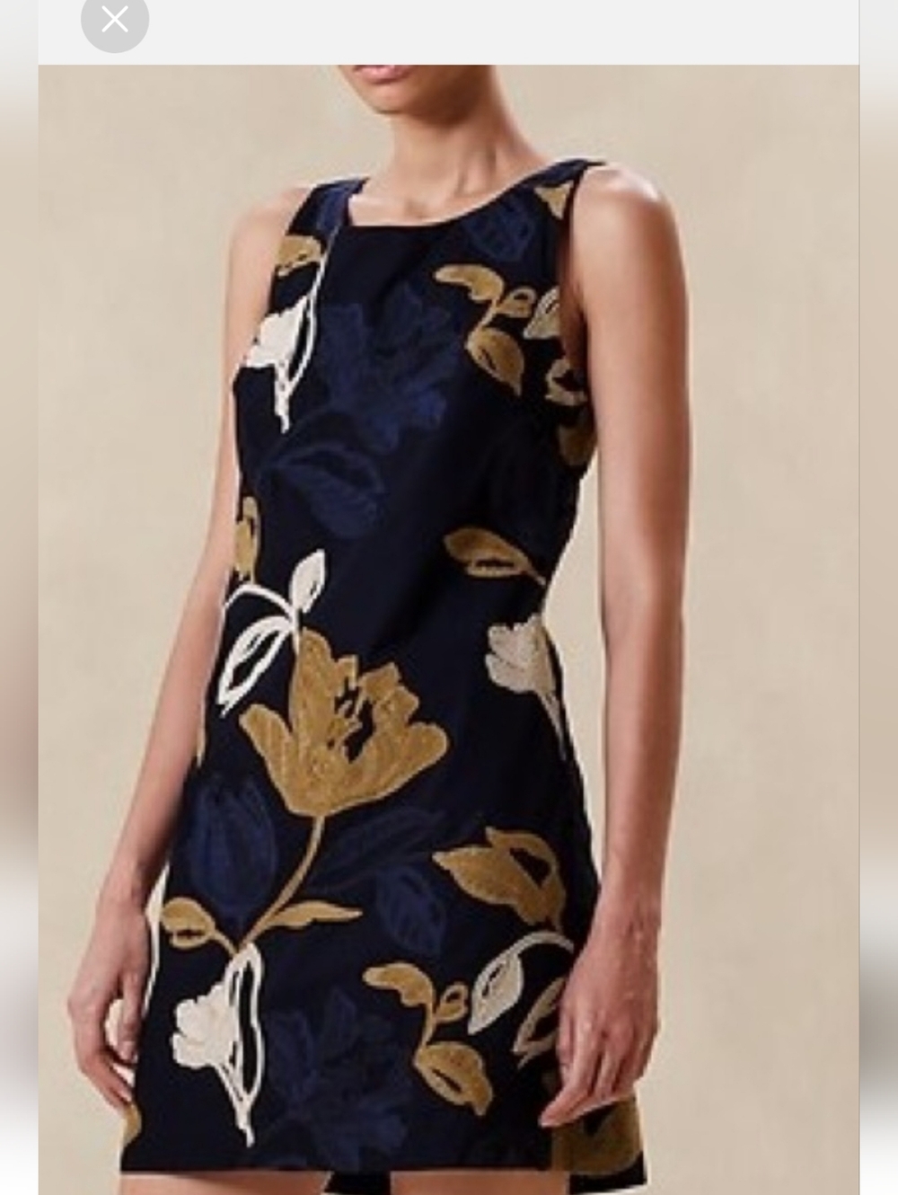 Banana Republic Embrodeiry Blue and Biege Halter  Mini Dress Sold Out Everywhere